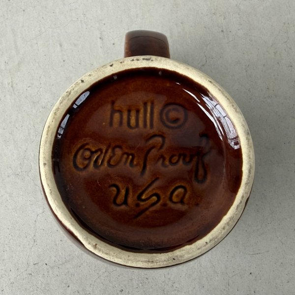画像6: VINTAGE ANTIQUE HULL POTTERY MUGCUP ヴィンテージ アンティーク ハル マグカップ コーヒーマグ ブラウンドリップ コップ 食器 陶器 / ブラウン 茶色 カフェ 喫茶店 店舗什器 アメリカ i (6)
