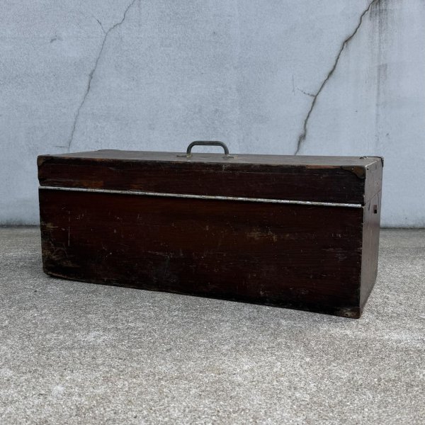 画像3: VINTAGE ANTIQUE TOOL BOX WOODEN BOX ヴィンテージ アンティーク ツールボックス 工具箱 ウッドボックス 木箱 / 収納 ケース 店舗什器 アメリカ  (3)
