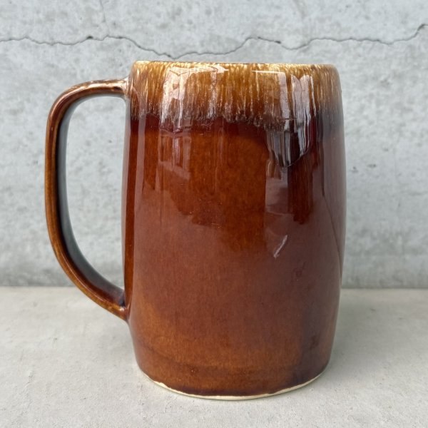 画像3: VINTAGE ANTIQUE HULL POTTERY MUGCUP ヴィンテージ アンティーク ハル マグカップ コーヒーマグ ブラウンドリップ コップ 食器 陶器 / ブラウン 茶色 カフェ 喫茶店 店舗什器 アメリカ i (3)