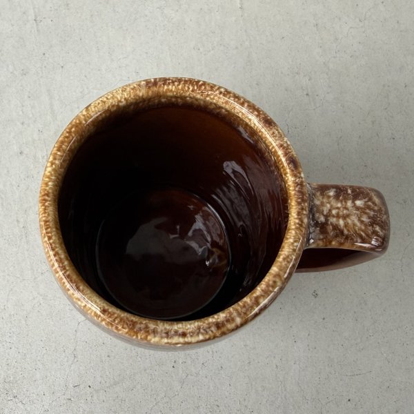 画像5: VINTAGE ANTIQUE HULL POTTERY MUGCUP ヴィンテージ アンティーク ハル マグカップ コーヒーマグ ブラウンドリップ コップ 食器 陶器 / ブラウン 茶色 カフェ 喫茶店 店舗什器 アメリカ i (5)