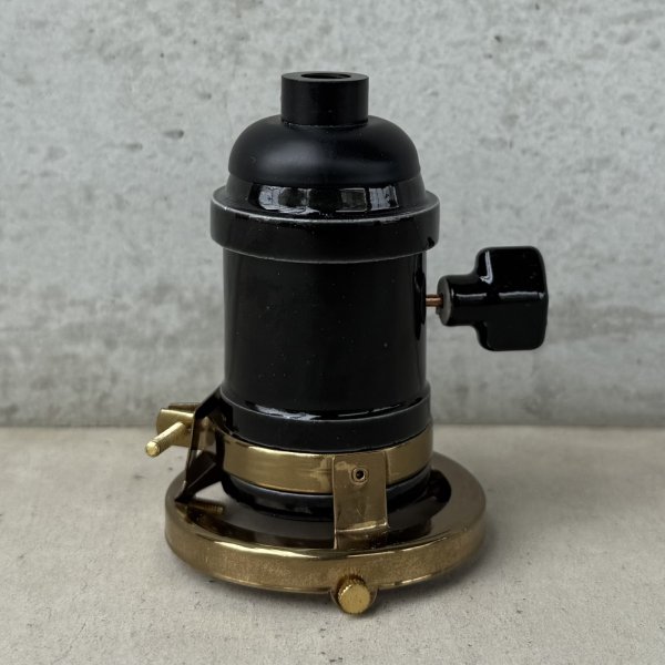 画像4: フィッター ホルダー シェードホルダー ランプ ブラス 真鍮  / 照明 パーツ クランプ ペンダントライト ポーセリン 陶器 傘 金具 取り付け 照明器具 アメリカ USA (2) (4)