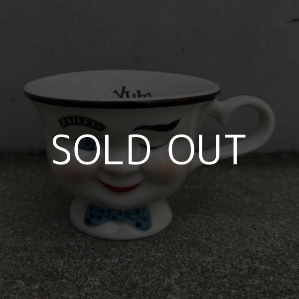 画像1: VINTAGE ANTIQUE BAILEYS CUP ヴィンテージ アンティーク ベイリーズ フェイスカップ / コレクタブル オブジェ ティーカップ マグカップ ノベルティ 陶器 食器 雑貨 G (1)