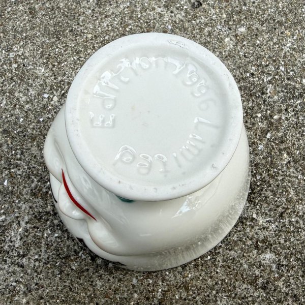 画像6: VINTAGE ANTIQUE BAILEYS SUGAR POT ヴィンテージ アンティーク ベイリーズ フェイスカップ シュガーポット / コレクタブル オブジェ ティーカップ マグカップ ノベルティ 1996年限定 陶器 食器 雑貨 H (6)