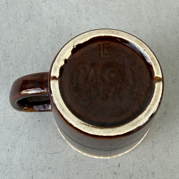 画像6: VINTAGE ANTIQUE MCCOY POTTERY MUGCUP ヴィンテージ アンティーク マッコイ マグカップ コップ 食器 陶器 / コーヒーカップ  ブラウン 茶色 カフェ 喫茶店 店舗什器 アメリカ l (6)