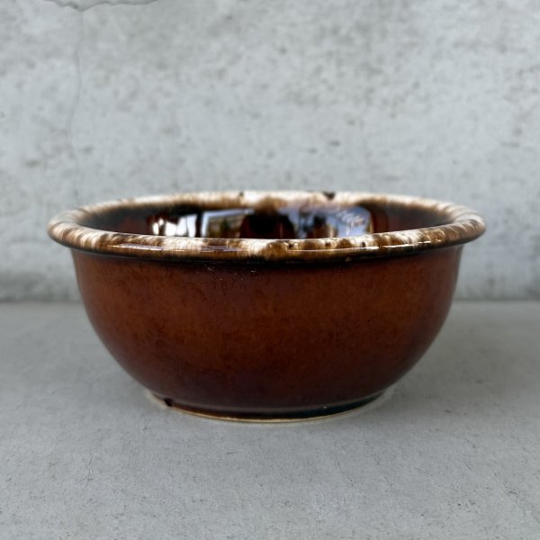 画像2: VINTAGE ANTIQUE HULL BOWL ヴィンテージ アンティーク ボウル ハル 食器 陶器 /  ブラウン 茶色 カフェ 喫茶店 店舗什器 アメリカ C (2)