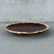 画像3: VINTAGE ANTIQUE HULL PLATE POTTERY ヴィンテージ アンティーク プレート 皿 陶器 食器 / トレー 丸皿 ブラウン 茶色 カフェ 喫茶店 店舗什器 アメリカ D (3)