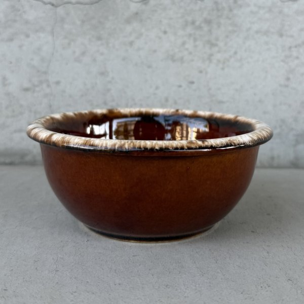 画像3: VINTAGE ANTIQUE HULL BOWL ヴィンテージ アンティーク ボウル ハル 食器 陶器 /  ブラウン 茶色 カフェ 喫茶店 店舗什器 アメリカ C (3)