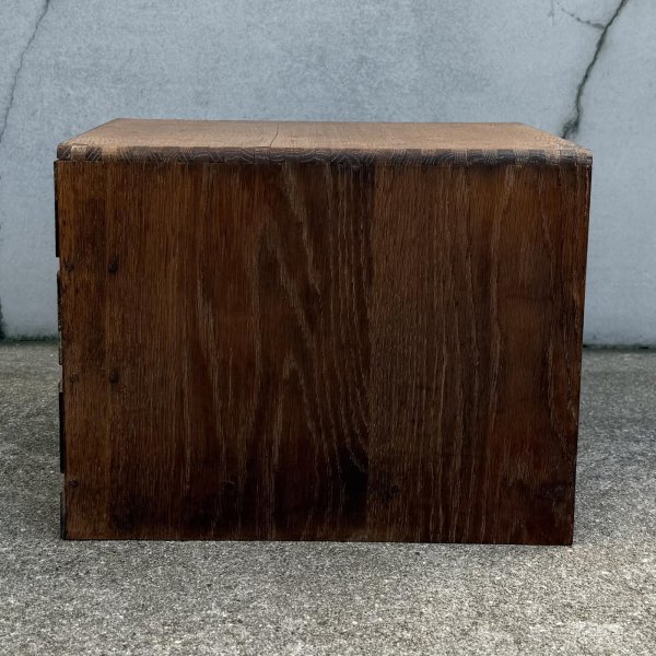 画像5: アンティーク 昭和レトロ 古道具 小引き出し 小箪笥 / 木製 収納 棚 家具 小物入れ 書類入れ 古民家 蔵 うぶだし 日本 (2) (5)