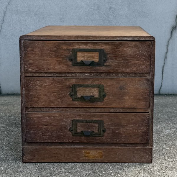 画像2: アンティーク 昭和レトロ 古道具 小引き出し 小箪笥 / 木製 収納 棚 家具 小物入れ 書類入れ 古民家 蔵 うぶだし 日本 (2) (2)
