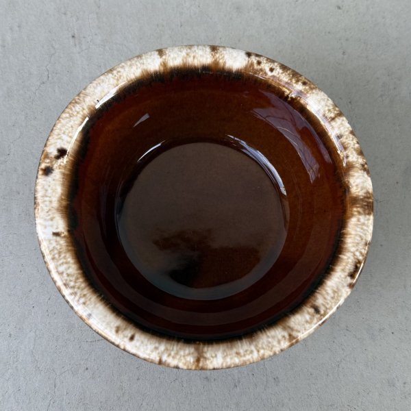 画像4: VINTAGE ANTIQUE HULL BOWL ヴィンテージ アンティーク ボウル ハル 食器 陶器 /  ブラウン 茶色 カフェ 喫茶店 店舗什器 アメリカ C (4)
