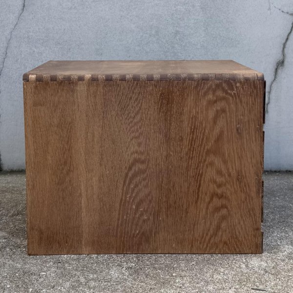 画像4: アンティーク 昭和レトロ 古道具 小引き出し 小箪笥 / 木製 収納 棚 家具 小物入れ 書類入れ 古民家 蔵 うぶだし 日本 (1) (4)