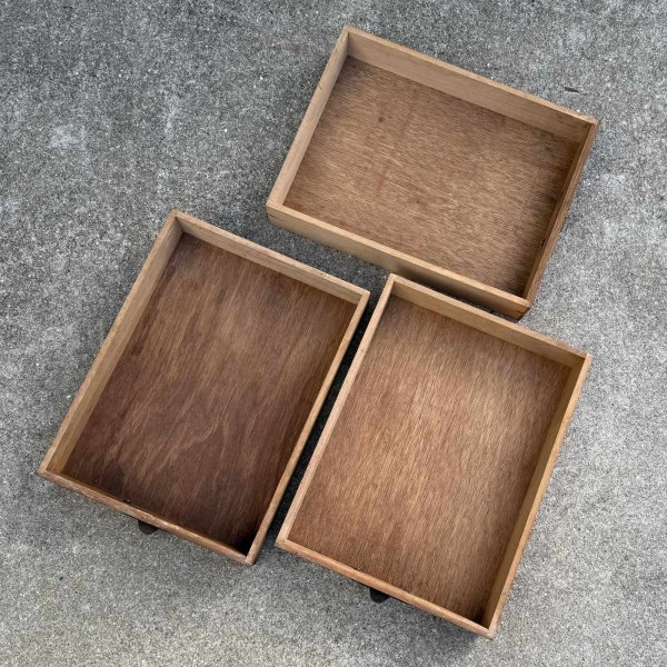 画像10: アンティーク 昭和レトロ 古道具 小引き出し 小箪笥 / 木製 収納 棚 家具 小物入れ 書類入れ 古民家 蔵 うぶだし 日本 (1) (10)