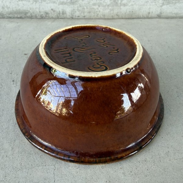画像6: VINTAGE ANTIQUE HULL BOWL ヴィンテージ アンティーク ボウル ハル 食器 陶器 /  ブラウン 茶色 カフェ 喫茶店 店舗什器 アメリカ C (6)