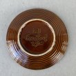 画像2: VINTAGE ANTIQUE HULL PLATE POTTERY ヴィンテージ アンティーク プレート 皿 陶器 食器 / トレー 丸皿 ブラウン 茶色 カフェ 喫茶店 店舗什器 アメリカ D (2)