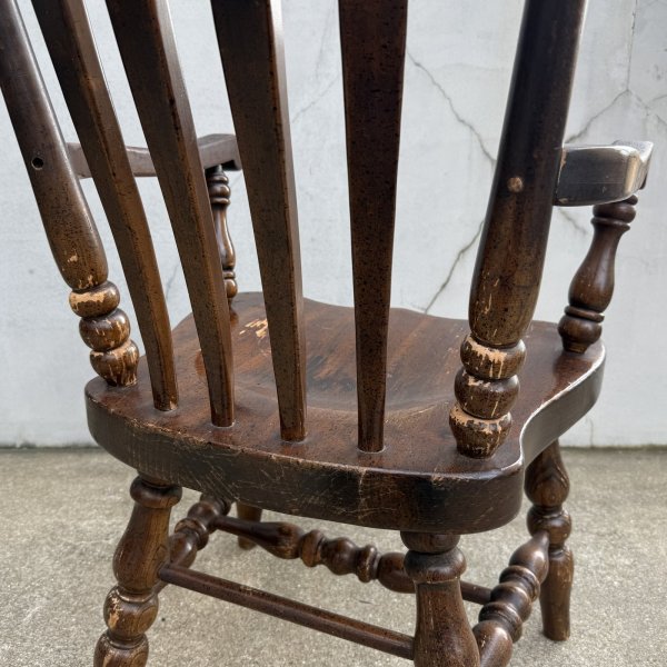 画像7: VINTAGE ANTIQUE ARM CHAIR ヴィンテージ アンティーク アームチェア 椅子 / ダイニングチェア ウッド  家具 木製 店舗 什器 アメリカ (7)