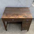 画像5: VINTAGE ANTIQUE DESK ヴィンテージ アンティーク デスク 片袖机 / 学習机 ワークデスク 家具  ウッド 木製 店舗什器 古民家 古道具 うぶだし 日本 (5)