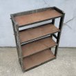 画像5: VINTAGE ANTIQUE SHELF ヴィンテージ アンティーク 本棚 飾り棚 オープンラック シェルフ  / 4段 木製 陳列棚 ディスプレイ 古家具 古道具 古民家 蔵 うぶだし 店舗什器 日本 (5)