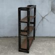 画像4: VINTAGE ANTIQUE SHELF ヴィンテージ アンティーク 本棚 飾り棚 オープンラック シェルフ  / 4段 木製 陳列棚 ディスプレイ 古家具 古道具 古民家 蔵 うぶだし 店舗什器 日本 (4)