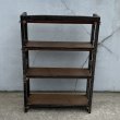 画像2: VINTAGE ANTIQUE SHELF ヴィンテージ アンティーク 本棚 飾り棚 オープンラック シェルフ  / 4段 木製 陳列棚 ディスプレイ 古家具 古道具 古民家 蔵 うぶだし 店舗什器 日本 (2)