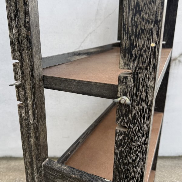 画像6: VINTAGE ANTIQUE SHELF ヴィンテージ アンティーク 本棚 飾り棚 オープンラック シェルフ  / 4段 木製 陳列棚 ディスプレイ 古家具 古道具 古民家 蔵 うぶだし 店舗什器 日本 (6)