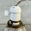 画像7: VINTAGE ANTIQUE LAMP ヴィンテージ アンティーク 吊り下げライト 天井照明 / ライト ペンダントライト ポーセリン ガラスシェード E26 店舗什器 アメリカ (4) (7)