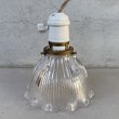 画像4: VINTAGE ANTIQUE LAMP ヴィンテージ アンティーク 吊り下げライト 天井照明 / ライト ペンダントライト ポーセリン ガラスシェード E26 店舗什器 アメリカ (4) (4)