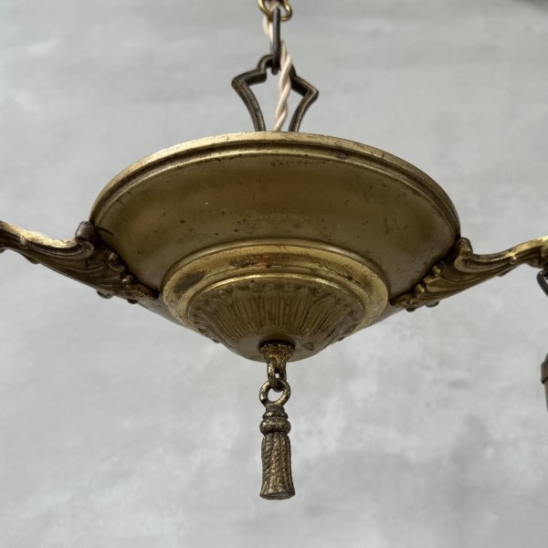 画像4: VINTAGE ANTIQUE LIGHT ヴィンテージ アンティーク シャンデリア 吊り下げライト  照明 / 2灯 ライト ペンダントランプ HUBBELL 天井照明 店舗什器 E26 アメリカ USA (4) (4)