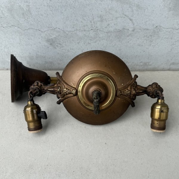 画像7: VINTAGE ANTIQUE LIGHT ヴィンテージ アンティーク シャンデリア 吊り下げライト  照明 / 2灯 ライト ペンダントライト 天井照明 店舗什器 E26 アメリカ USA (2) (7)