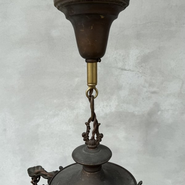 画像5: VINTAGE ANTIQUE LIGHT ヴィンテージ アンティーク シャンデリア 吊り下げライト  照明 / 2灯 ライト ペンダントライト 天井照明 店舗什器 E26 アメリカ USA (2) (5)