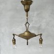 画像2: VINTAGE ANTIQUE LIGHT ヴィンテージ アンティーク シャンデリア 吊り下げライト  照明 / 2灯 ライト ペンダントランプ HUBBELL 天井照明 店舗什器 E26 アメリカ USA (4) (2)