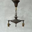 画像1: VINTAGE ANTIQUE LIGHT ヴィンテージ アンティーク シャンデリア 吊り下げライト  照明 / 2灯 ライト ペンダントライト 天井照明 店舗什器 E26 アメリカ USA (2) (1)