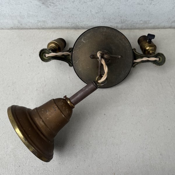 画像6: VINTAGE ANTIQUE LIGHT ヴィンテージ アンティーク シャンデリア 吊り下げライト  照明 / 2灯 ライト ペンダントランプ 天井照明 店舗什器 E26 アメリカ USA (5) (6)
