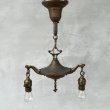 画像1: VINTAGE ANTIQUE LIGHT ヴィンテージ アンティーク シャンデリア 吊り下げライト  照明 / 2灯 ライト ペンダントランプ 天井照明 店舗什器 E26 アメリカ USA (5) (1)