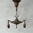 画像2: VINTAGE ANTIQUE LIGHT ヴィンテージ アンティーク シャンデリア 吊り下げライト  照明 / 2灯 ライト ペンダントランプ 天井照明 店舗什器 E26 アメリカ USA (5) (2)