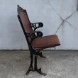 画像3: VINTAGE ANTIQUE THEATER CHAIR ヴィンテージ アンティーク シアターチェア 椅子 / ホールディングチェア 折り畳み椅子 ウッド 木製 家具 映画館 劇場 店舗什器 アメリカ (3)