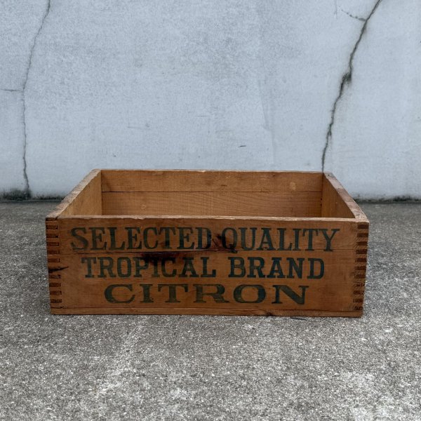 画像2: VINTAGE ANTIQUE WOOD CRATE WOODEN BOX CITRON ヴィンテージ アンティーク ウッドボックス 木箱 / コレクタブル 収納 ケース アドバタイジング 企業物 店舗什器 アメリカ  (2)