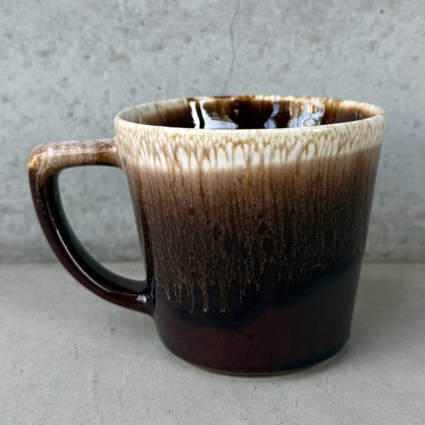 画像2: VINTAGE ANTIQUE MCCOY POTTERY MUGCUP ヴィンテージ アンティーク マッコイ マグカップ コップ 食器 陶器 / コーヒーカップ  ブラウン 茶色 カフェ 喫茶店 店舗什器 アメリカ m (2)