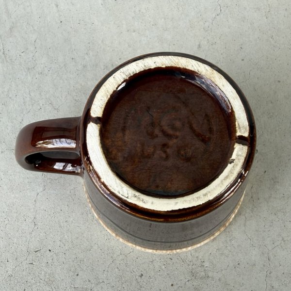 画像6: VINTAGE ANTIQUE MCCOY POTTERY MUGCUP ヴィンテージ アンティーク マッコイ マグカップ コップ 食器 陶器 / コーヒーカップ  ブラウン 茶色 カフェ 喫茶店 店舗什器 アメリカ l (6)