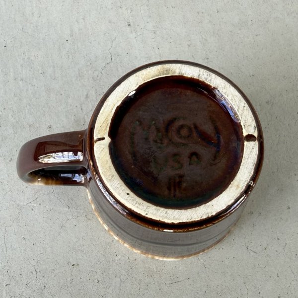 画像6: VINTAGE ANTIQUE MCCOY POTTERY MUGCUP ヴィンテージ アンティーク マッコイ マグカップ コップ 食器 陶器 / コーヒーカップ  ブラウン 茶色 カフェ 喫茶店 店舗什器 アメリカ k (6)