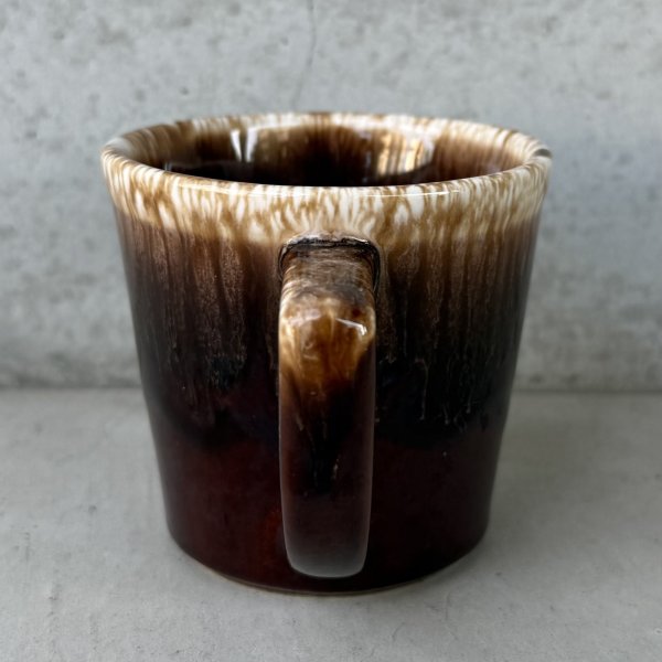 画像3: VINTAGE ANTIQUE MCCOY POTTERY MUGCUP ヴィンテージ アンティーク マッコイ マグカップ コップ 食器 陶器 / コーヒーカップ  ブラウン 茶色 カフェ 喫茶店 店舗什器 アメリカ k (3)