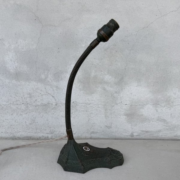 画像3: VINTAGE ANTIQUE DESKLAMP S.ROBERT SCHWARTZ&BRO ヴィンテージ アンティーク デスクランプ スタンドライト 卓上ライト テーブルランプ 照明 / グースネック フクロウ E26 店舗什器 アメリカ (3)