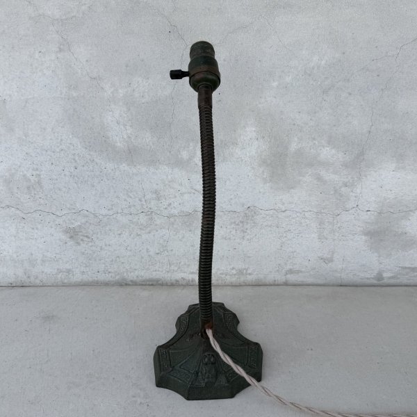 画像2: VINTAGE ANTIQUE DESKLAMP S.ROBERT SCHWARTZ&BRO ヴィンテージ アンティーク デスクランプ スタンドライト 卓上ライト テーブルランプ 照明 / グースネック フクロウ E26 店舗什器 アメリカ (2)