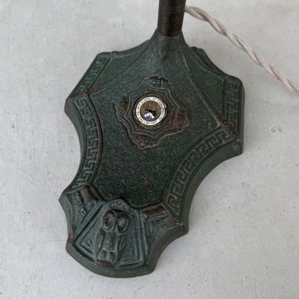 画像5: VINTAGE ANTIQUE DESKLAMP S.ROBERT SCHWARTZ&BRO ヴィンテージ アンティーク デスクランプ スタンドライト 卓上ライト テーブルランプ 照明 / グースネック フクロウ E26 店舗什器 アメリカ (5)