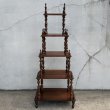 画像3: VINTAGE ANTIQUE BOOKSHELF ヴィンテージ アンティーク 棚 ブックシェルフ オープンシェルフ キャビネット 本棚 / ディスプレイ棚 飾り棚 陳列棚 収納 家具 木製 ブラウン 店舗什器 アメリカ (3)