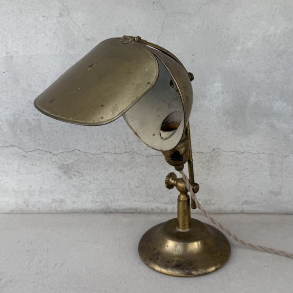 画像1: VINTAGE ANTIQUE DESKLAMP LYHNE リーン ヴィンテージ アンティーク デスクランプ スタンドライト 卓上ライト テーブルランプ 照明 / コレクタブル 作業用ランプ 真鍮 E26 店舗什器 アメリカ (1)