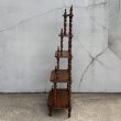 画像5: VINTAGE ANTIQUE BOOKSHELF ヴィンテージ アンティーク 棚 ブックシェルフ オープンシェルフ キャビネット 本棚 / ディスプレイ棚 飾り棚 陳列棚 収納 家具 木製 ブラウン 店舗什器 アメリカ (5)