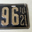 画像7: VINTAGE ANTIQUE LICENSE PLATE ヴィンテージ アンティーク ナンバープレート ライセンスプレート / インダストリアル モーター系 ガレージ ディスプレイ 車 1921年 イリノイ アメリカ (7)