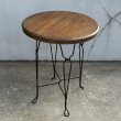 画像1: VINTAGE ANTIQUE ICE CREAM PARLOR TABLE ヴィンテージ アンティーク アイスクリームパーラーテーブル テーブル / 家具 アイアン ウッド 木製 店舗什器 アメリカ (2) (1)