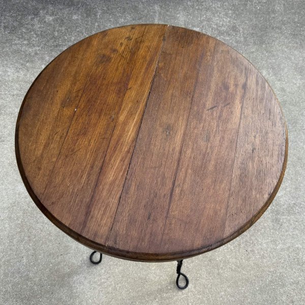 画像5: VINTAGE ANTIQUE ICE CREAM PARLOR TABLE ヴィンテージ アンティーク アイスクリームパーラーテーブル テーブル / 家具 アイアン ウッド 木製 店舗什器 アメリカ (2) (5)