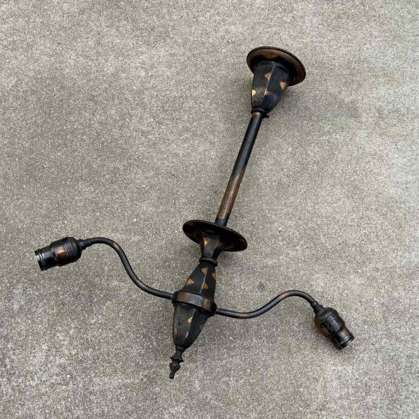 画像2: VINTAGE ANTIQUE JAPANNEDFINISH LIGHT ヴィンテージ アンティーク ジャパンフィニッシュ 吊り下げライト 天井照明 / 2灯 ライト ジャパンカラー コレクタブル 店舗什器 E26 アメリカ USA (2)